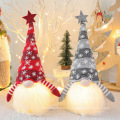 Adornos de muñecas de felpa enana luminosa Red Rudolf Rudolf Decoraciones navideñas